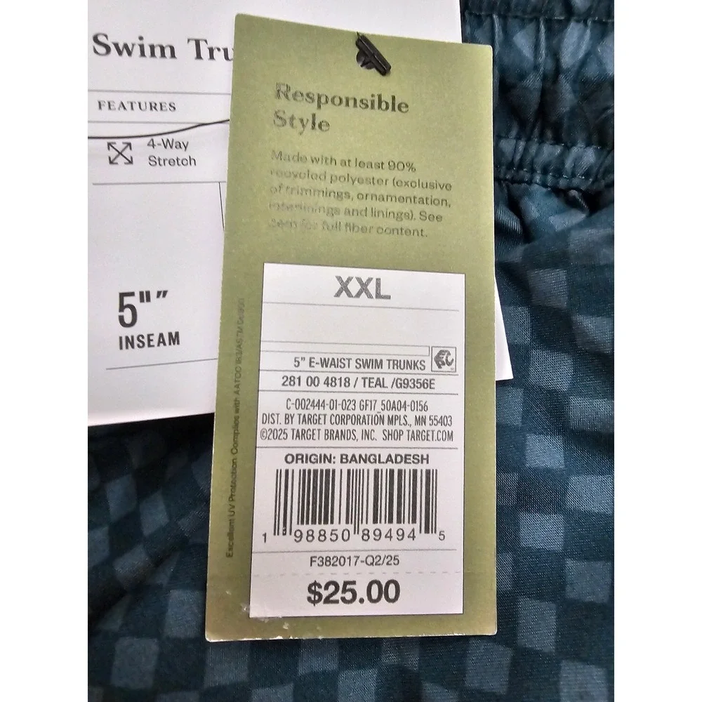 Goodfellow & Co Mens Teal Diamond‎ Checkered 5